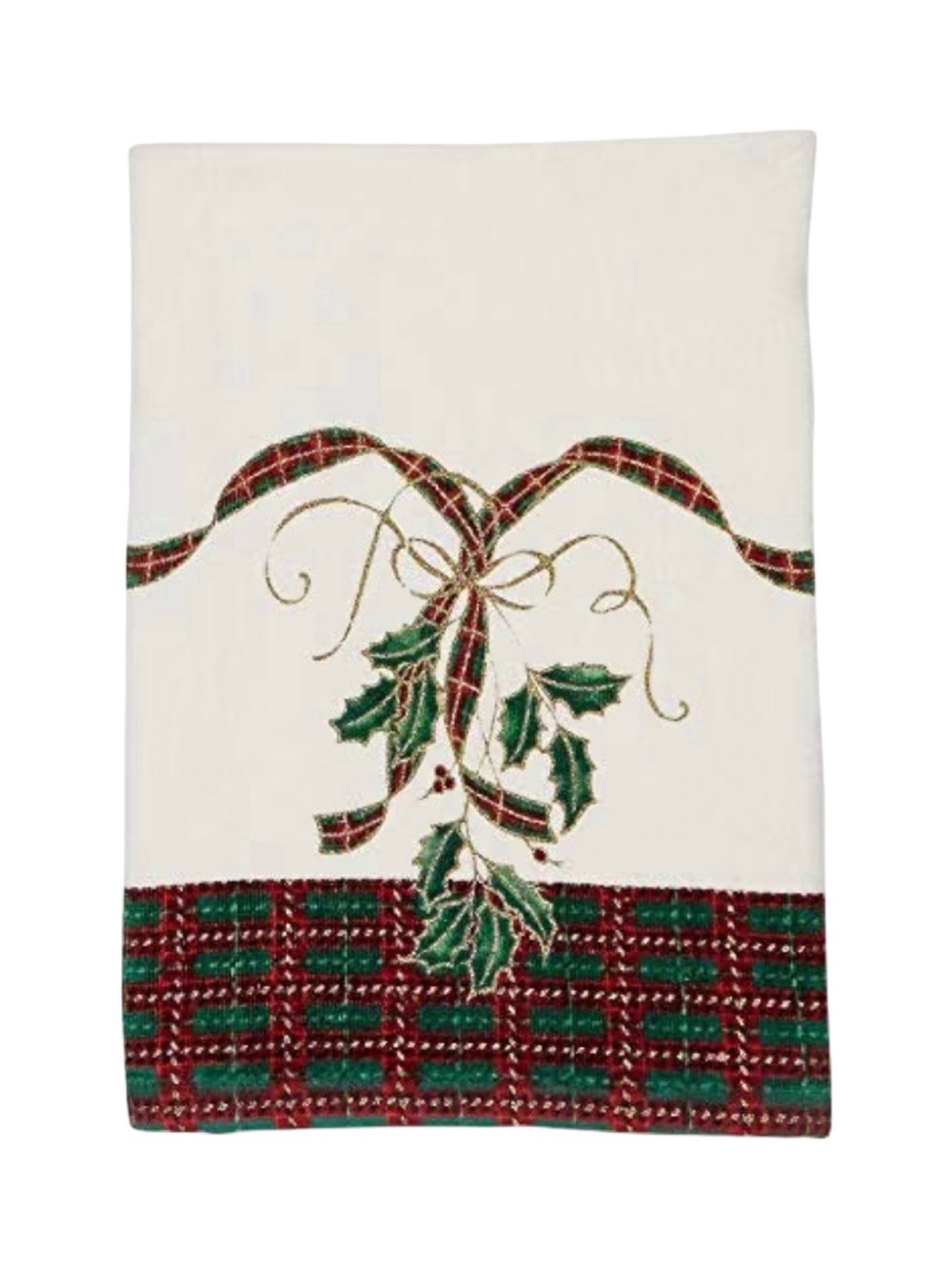 Lenox Set of 2 Holiday Nouveau Finger Tip Towels Traditional Christmas - Picture 4 of 8